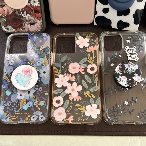 8 iPhone 11 Pro cases with pop sockets. Two Castify. Two rifle paper - Picture 2 of 6